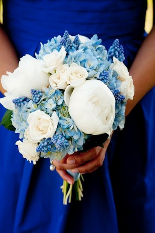 Свадебный букет для синей свадьбы