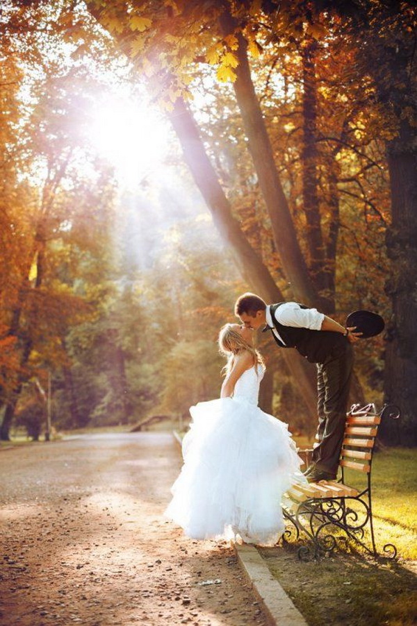 идеи для свадебной фотосессии осенью