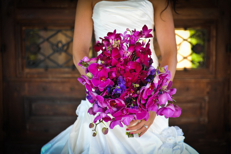 Букет на фиолетовую свадьбу