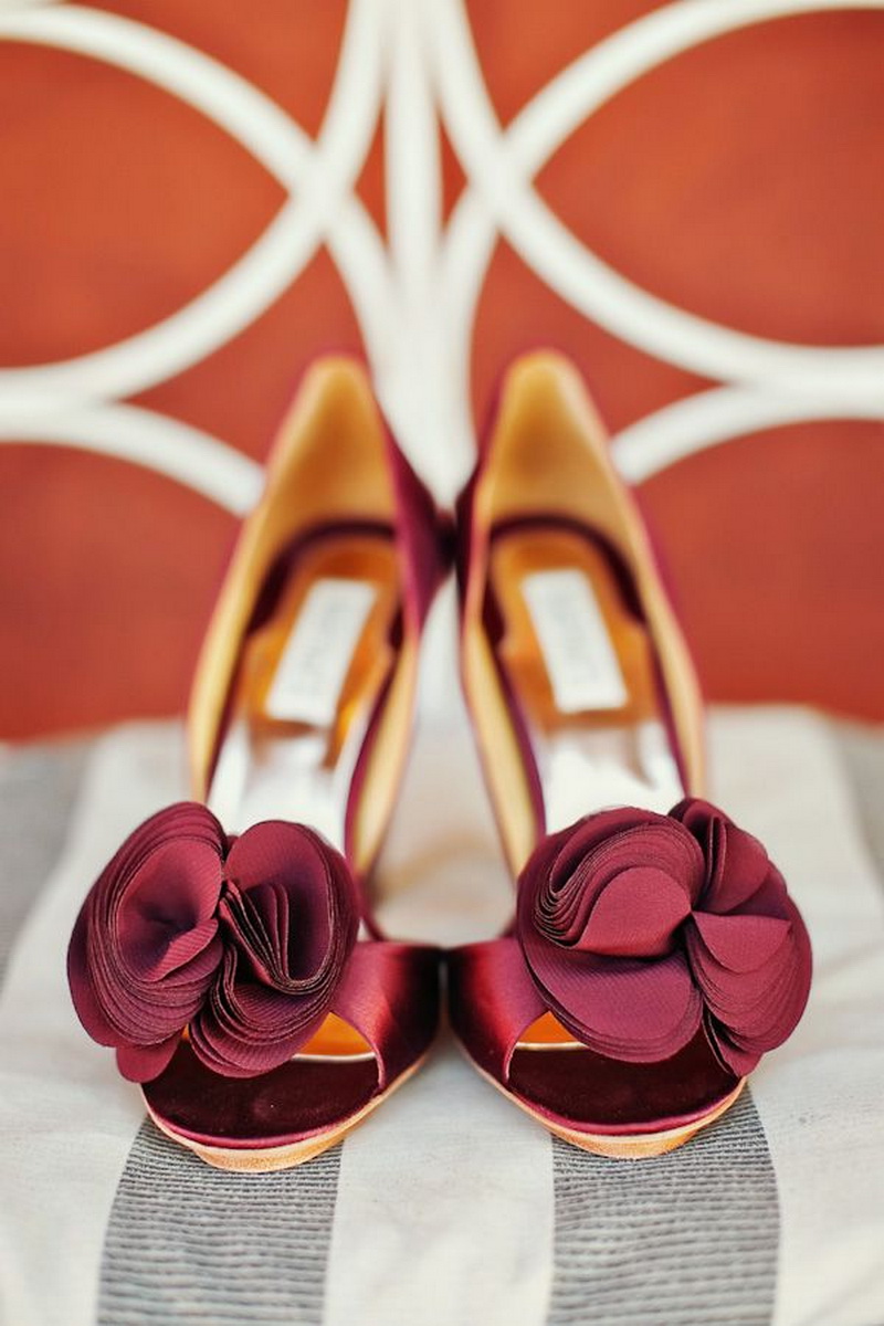 Туфли на бордовую свадьбу