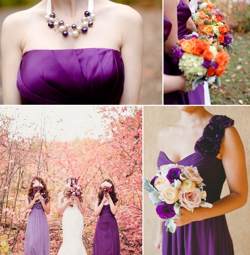 Свадьба в оранжево-фиолетовом цвете
