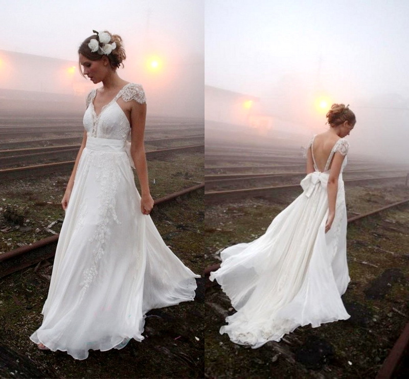 Платье на свадьбу со шлейфом