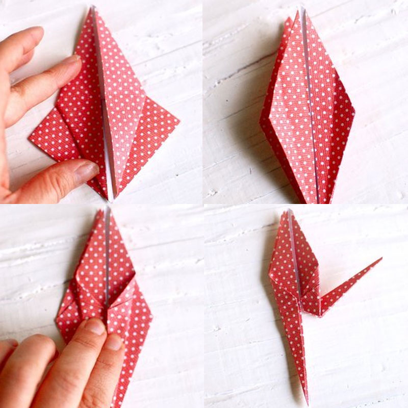 бумажный журавлик оригами