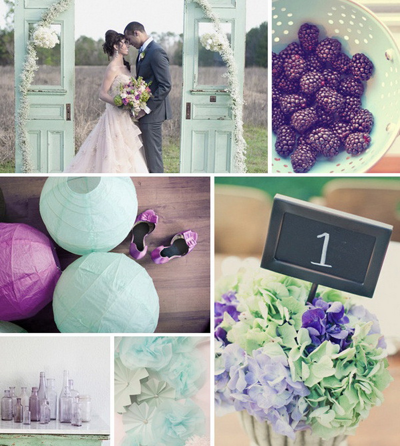 Мятно-фиолетовая свадьба