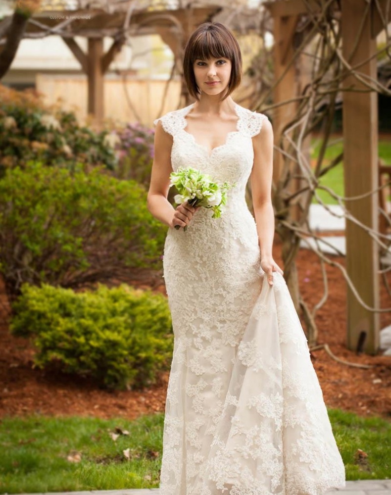 Кружевное свадебное платье русалка