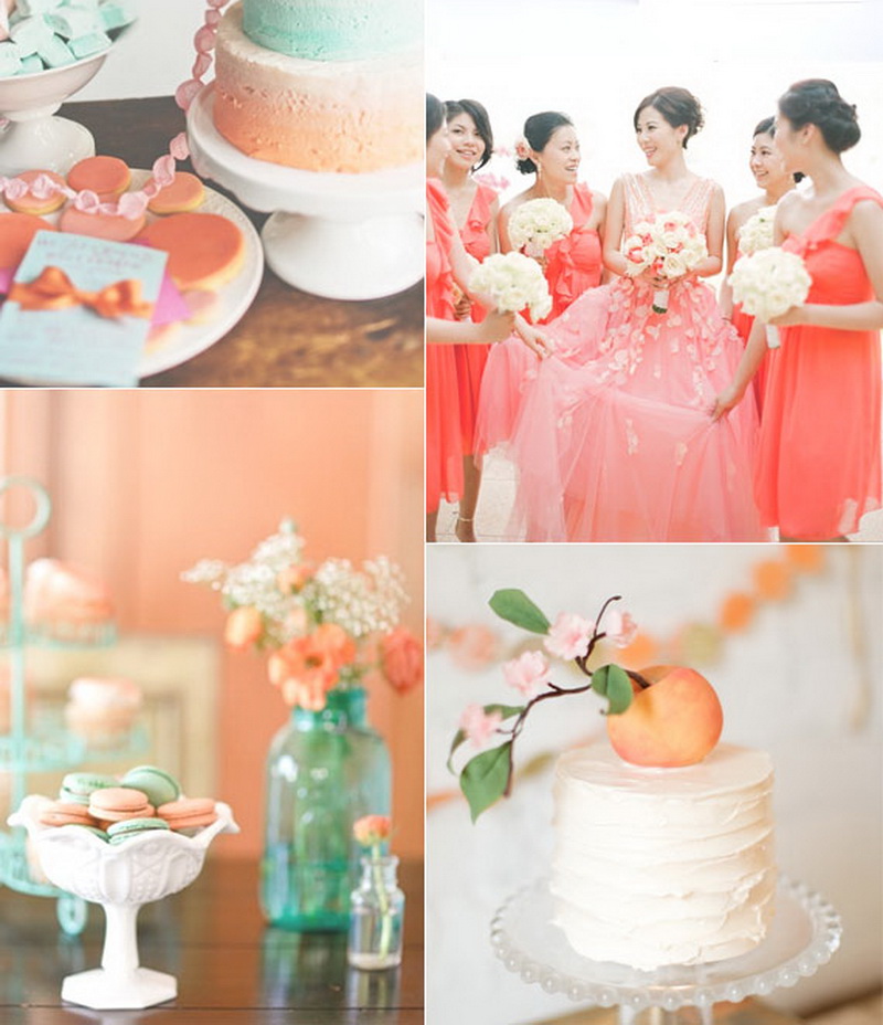Мятно-персиковая свадьба