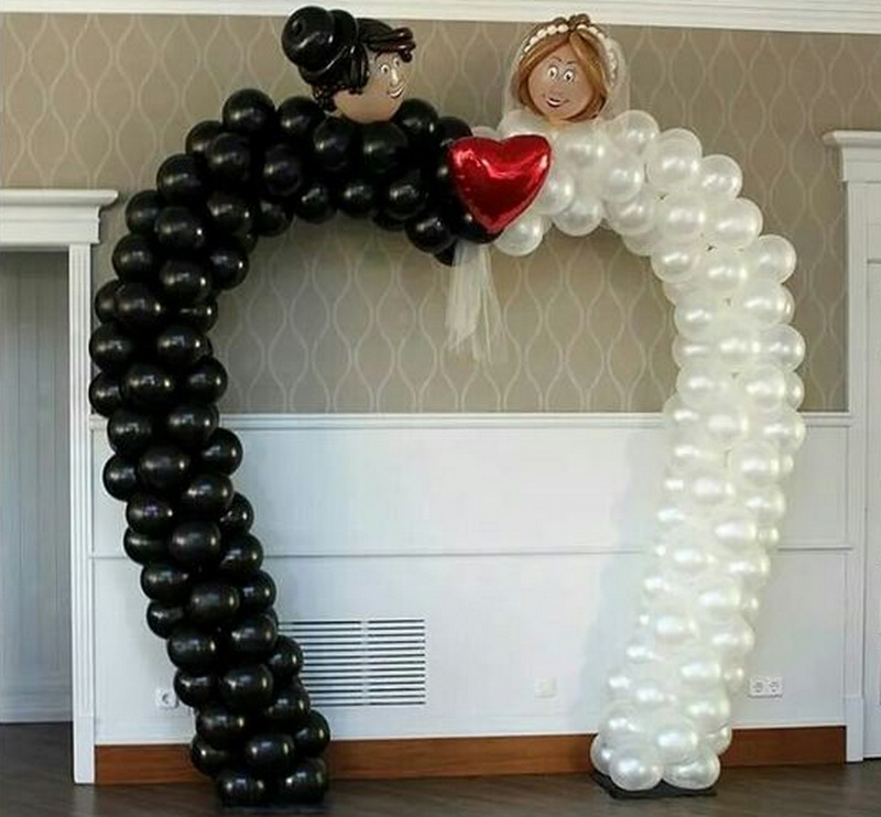 Как сделать фигуры из шаров на свадьбу