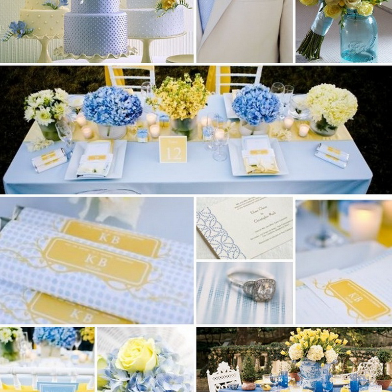 Желто-голубая свадьба.