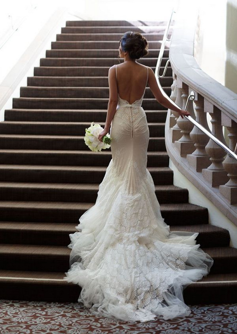 Свадебное платье русалка на маленькую грудь