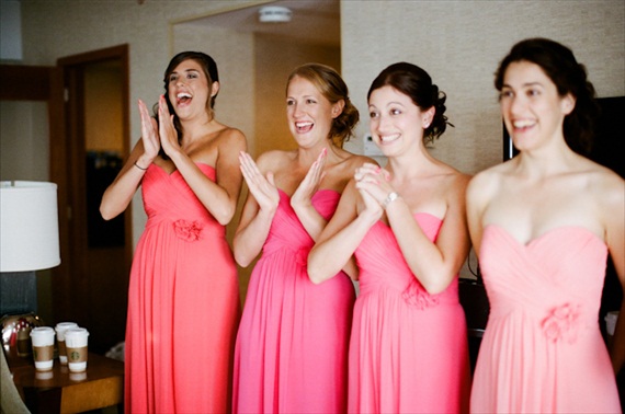 Подружки невесты в розовом