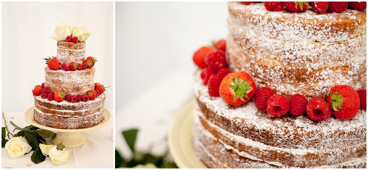 Свадебный торт с ягодами без мастики