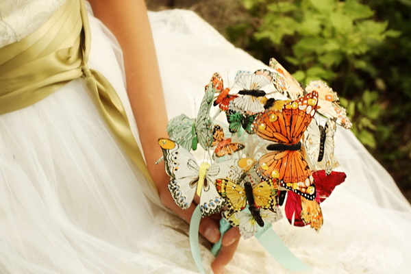 Свадьбный букет в стиле бабочки