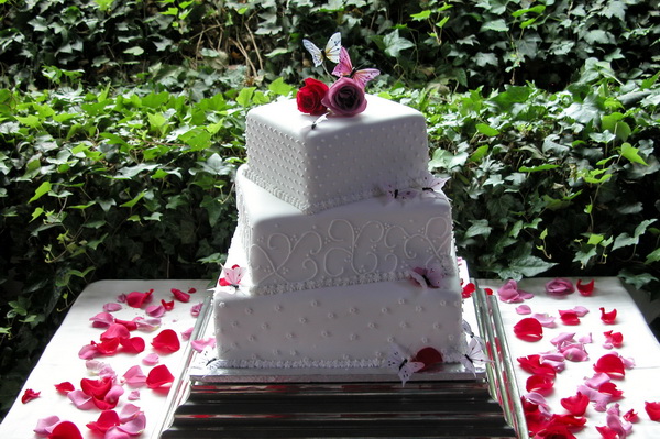 Свадьбный торт в стиле бабочки