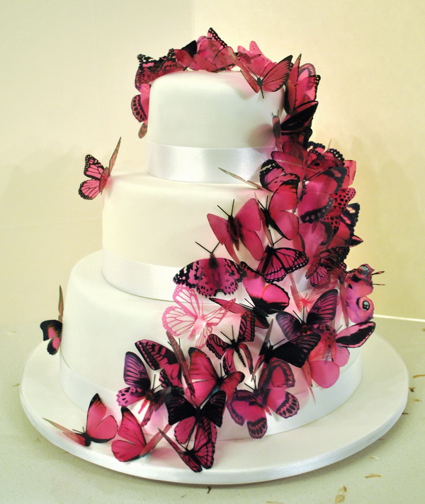 Свадьбный торт в стиле бабочки