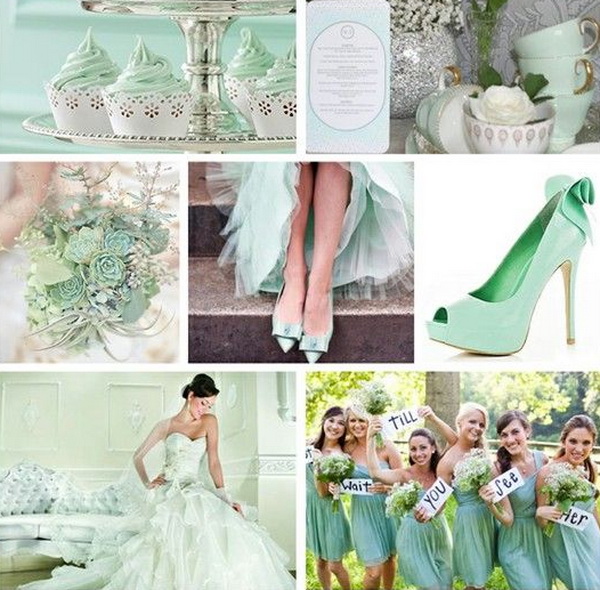 Мятная зеленая свадьба