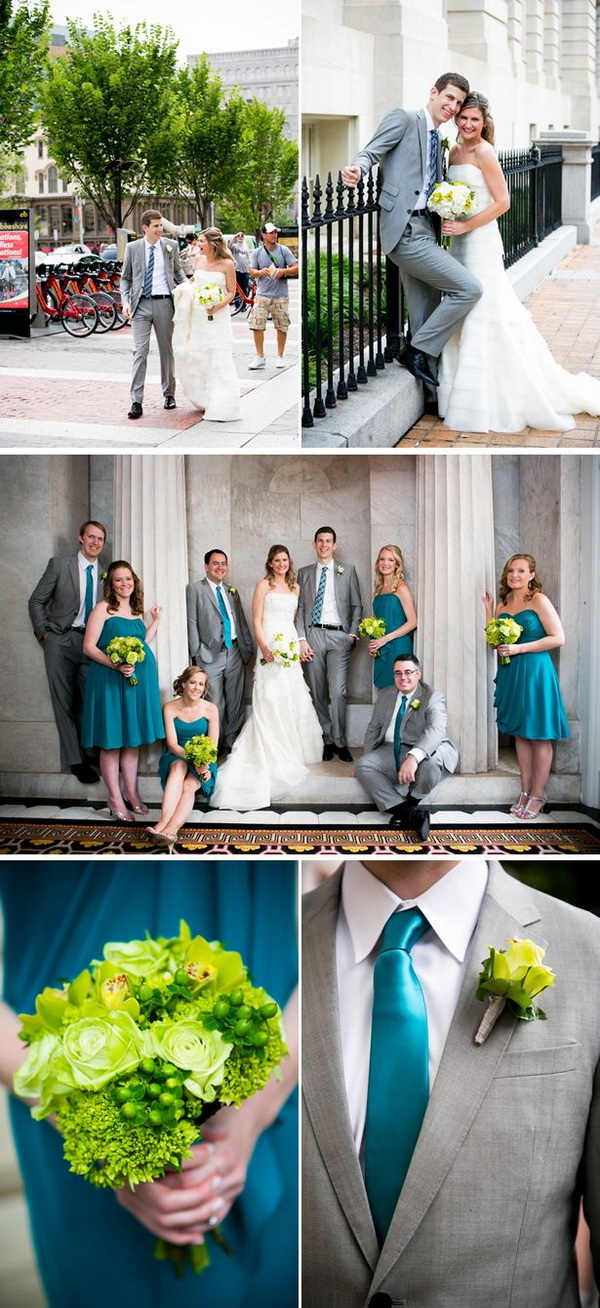 Свадебная палитра зеленый и бирюзовый