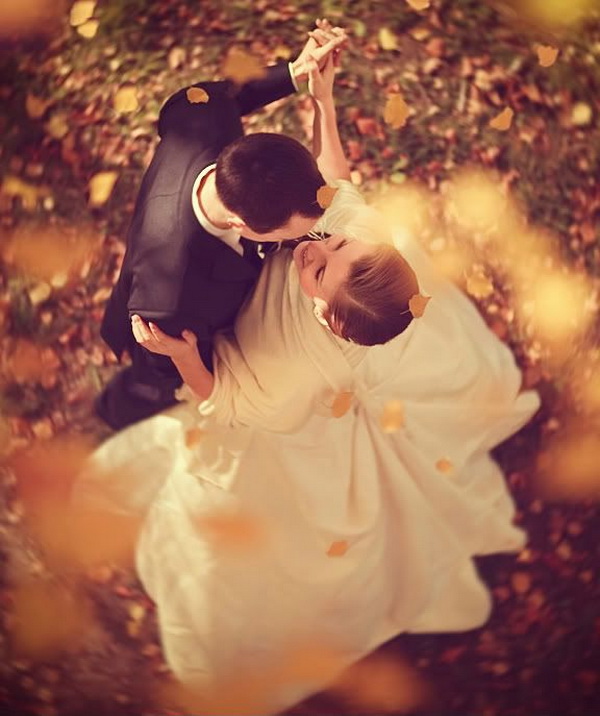 идеи для свадебной фотосессии осенью в листопад