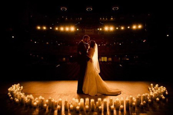 зимняя свадьба идеи фотосессии со свечами