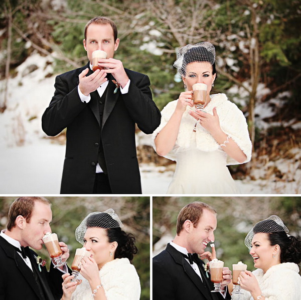 Фотосессия для зимней свадьбы