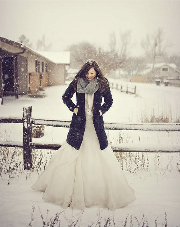 Зимний наряд невесты