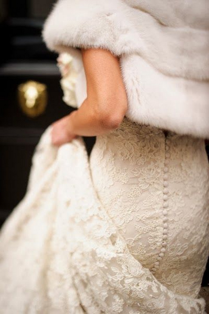 Зимнее платье невесты